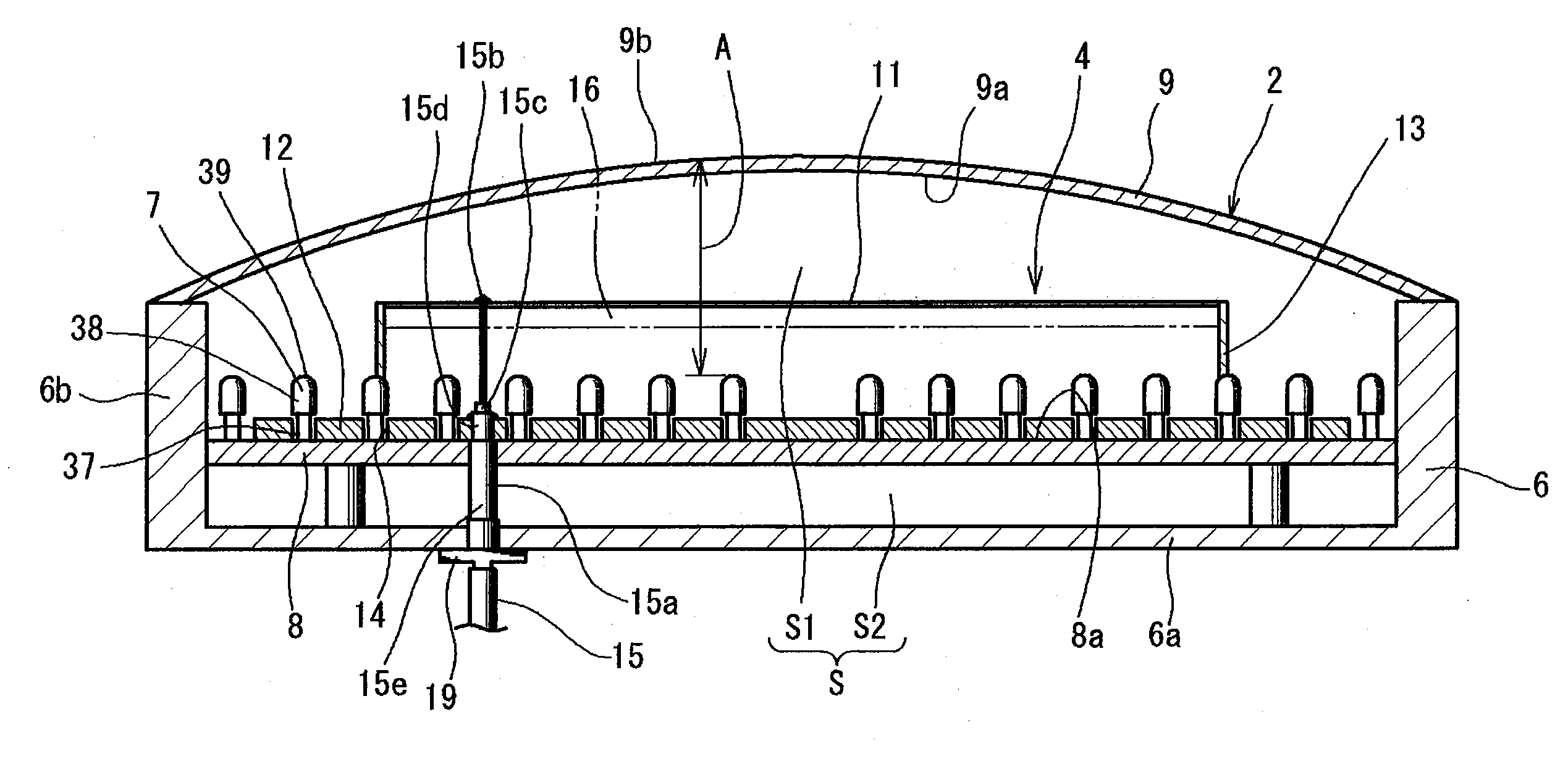 Lamp apparatus, antenna unit for lamp apparatus, communication system, and traffic signal controller