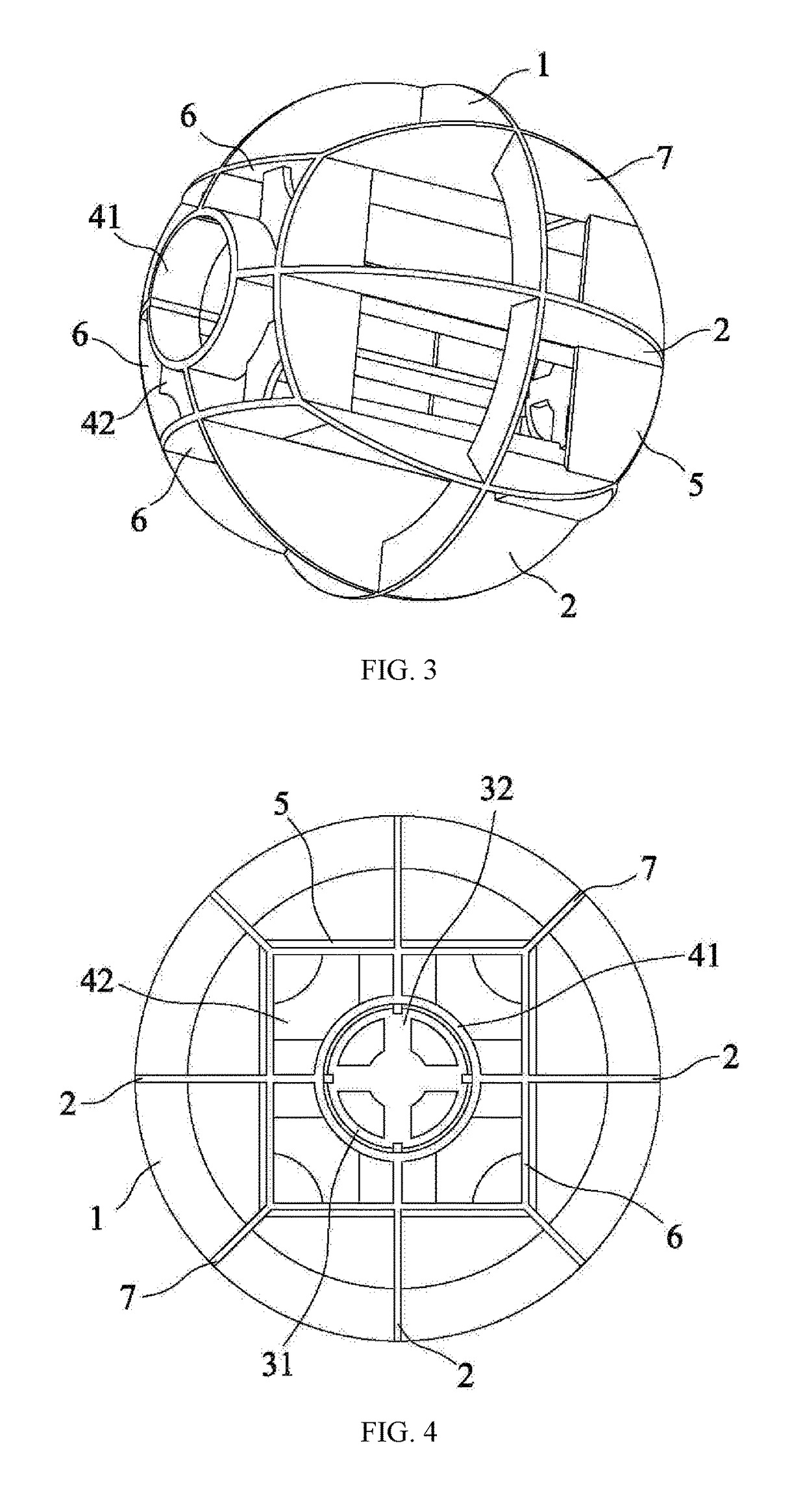 Non-metallic anti-explosion ball