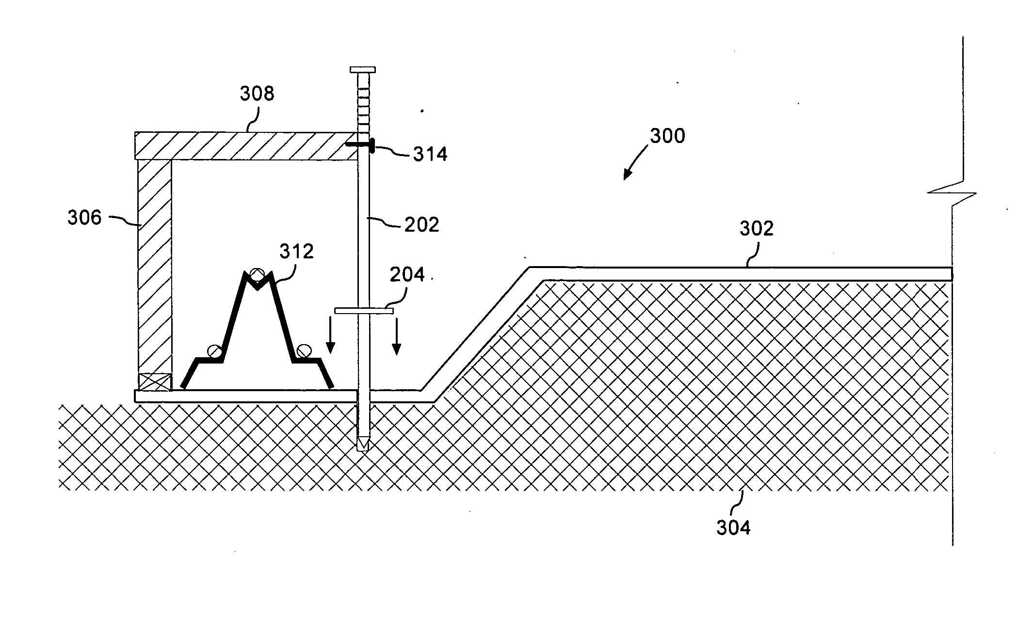 Break-away concrete form stake with self-sealing feature