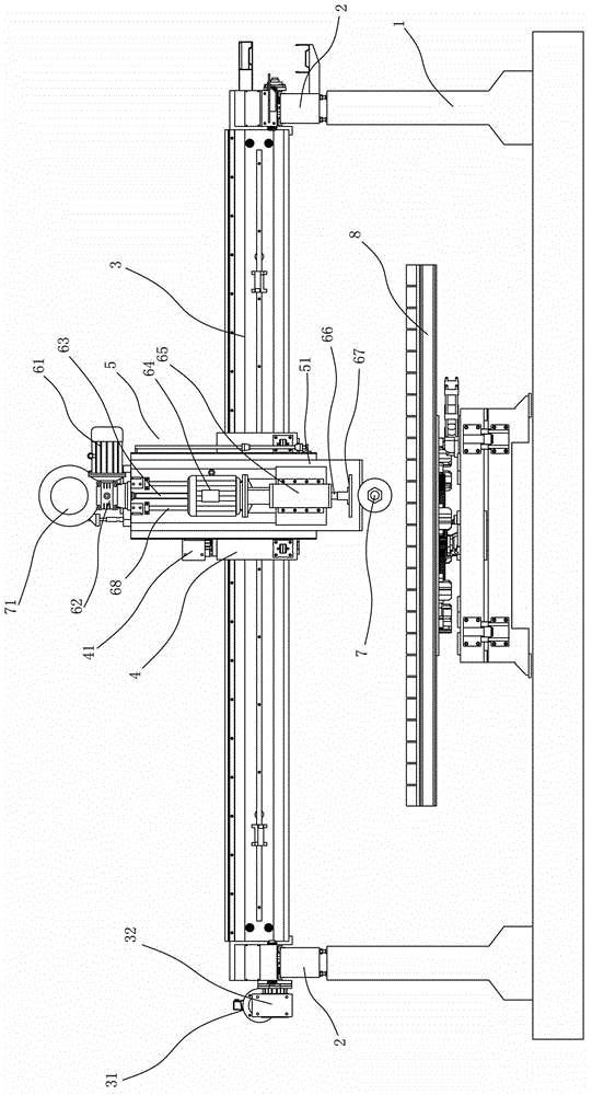 A bridge-type stone cutter with grinding and polishing functions