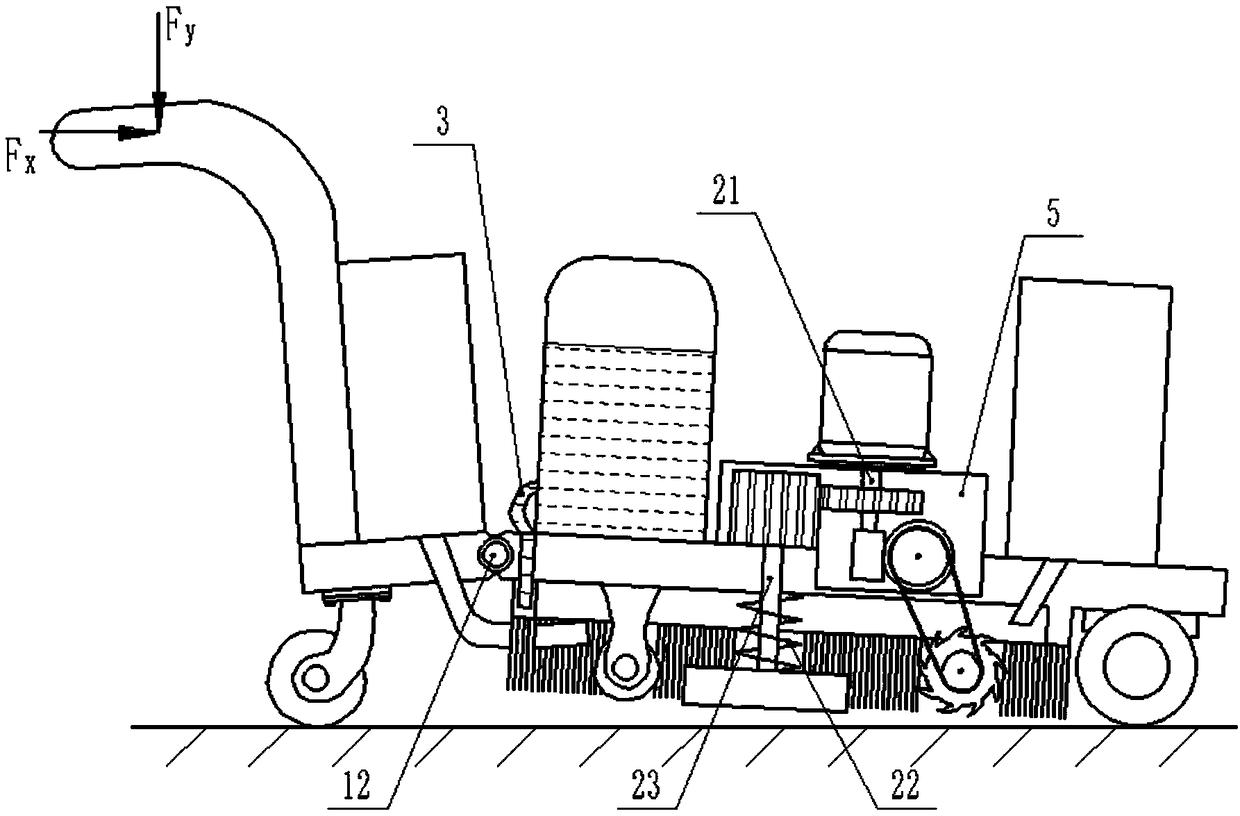 Line removing vehicle