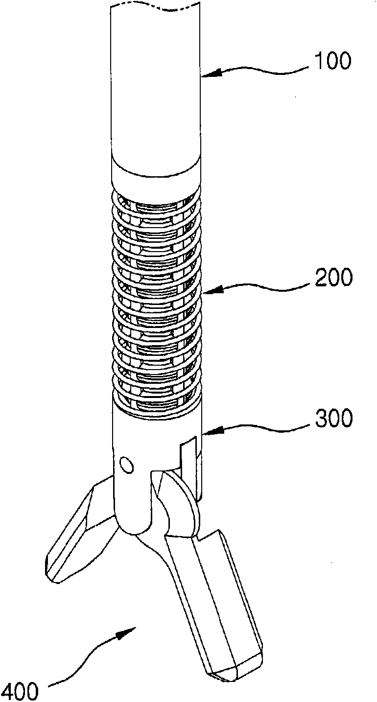 Small caliber laparoscope surgical apparatus