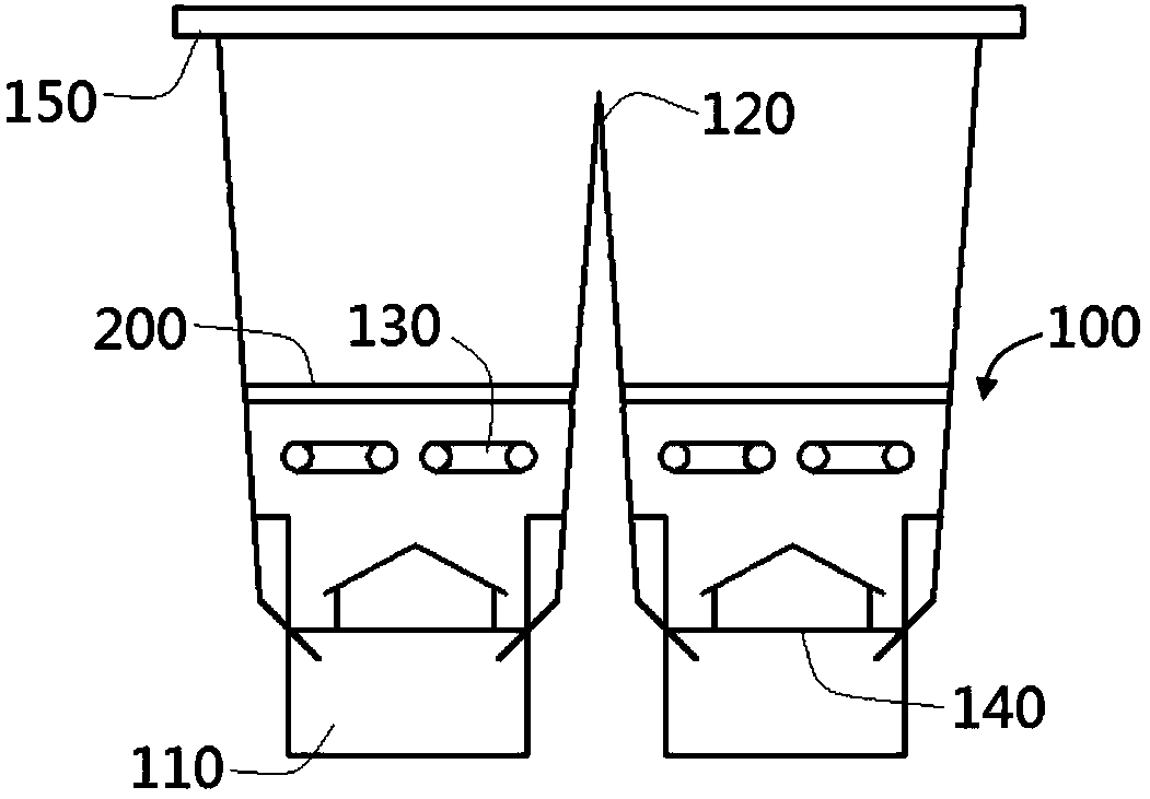 Noodle boiling furnace with jet flow plate and noodle boiling method thereof