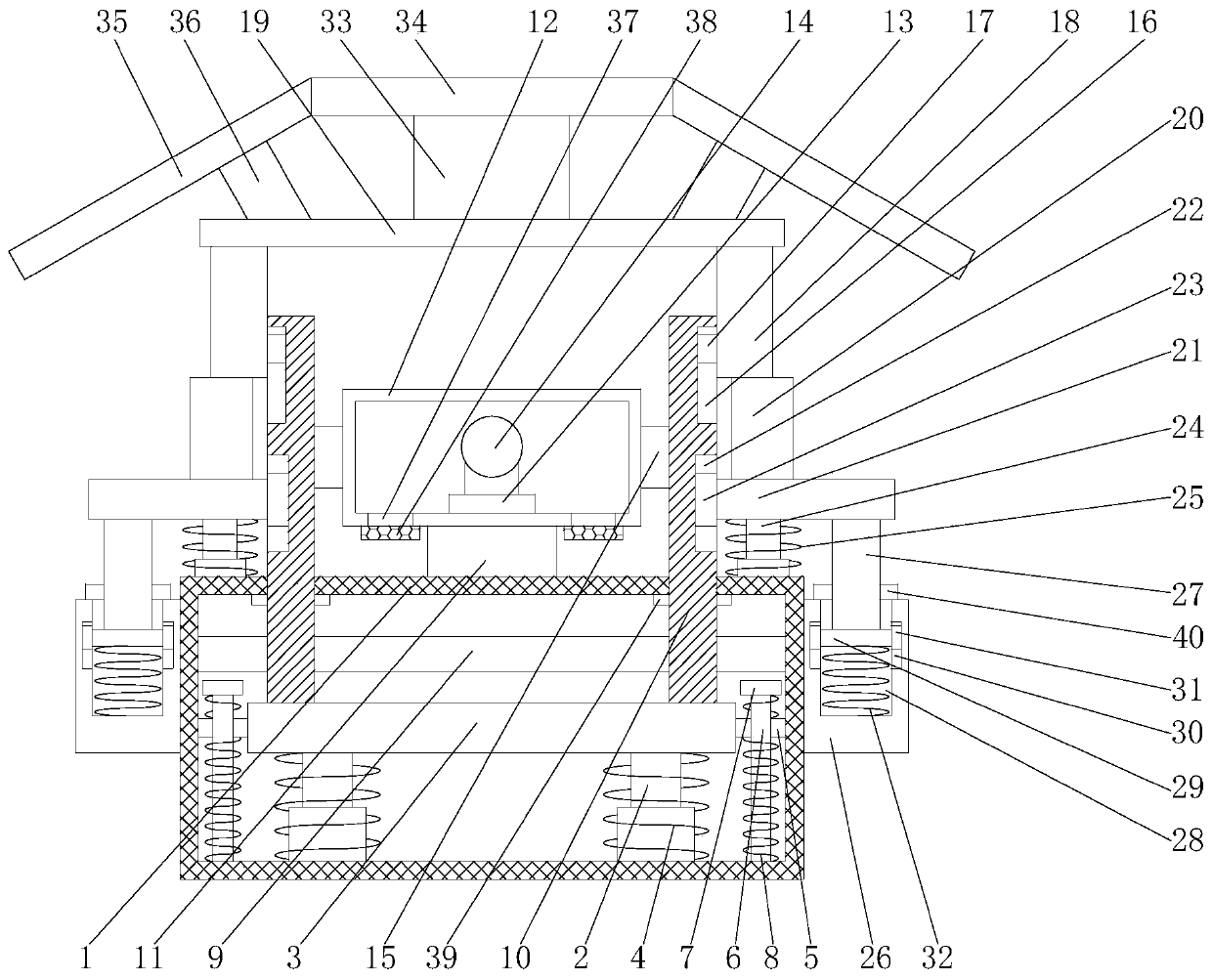 Tunnel construction lighting device good in protecting effect