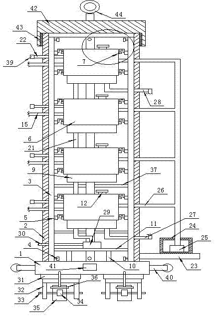 Bearing tank for vertical continuous crystallization