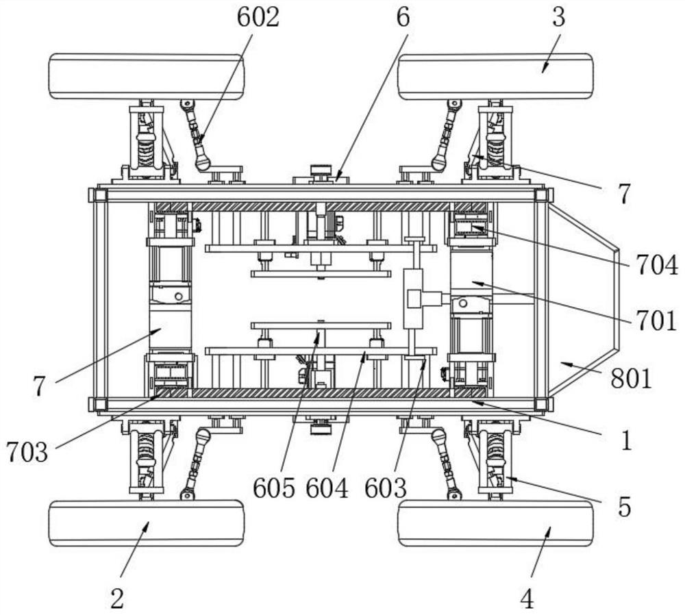 Multifunctional four-wheel independent robot chassis and using method thereof