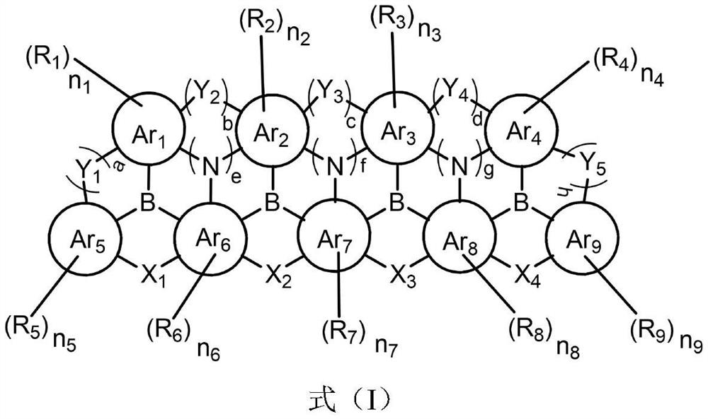 Fused ring compound containing four boron atoms, preparation method thereof and electroluminescent device