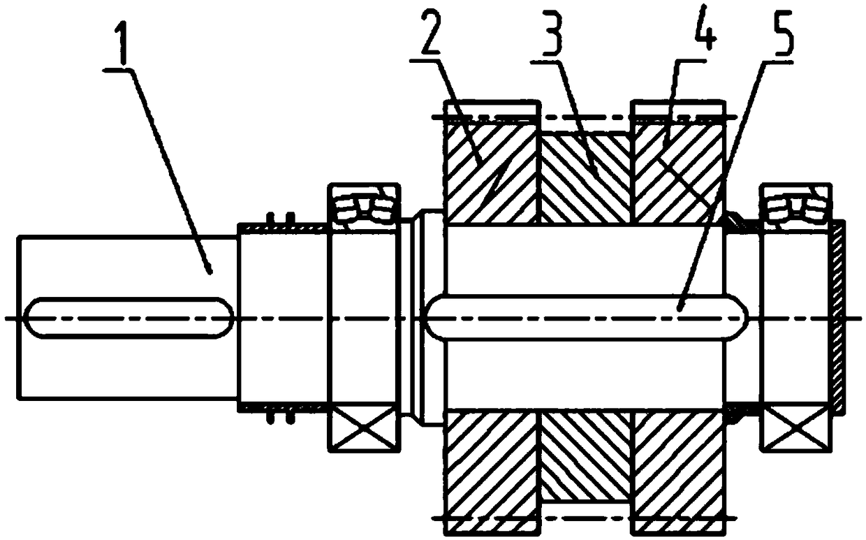 Combined type herringbone gear structure