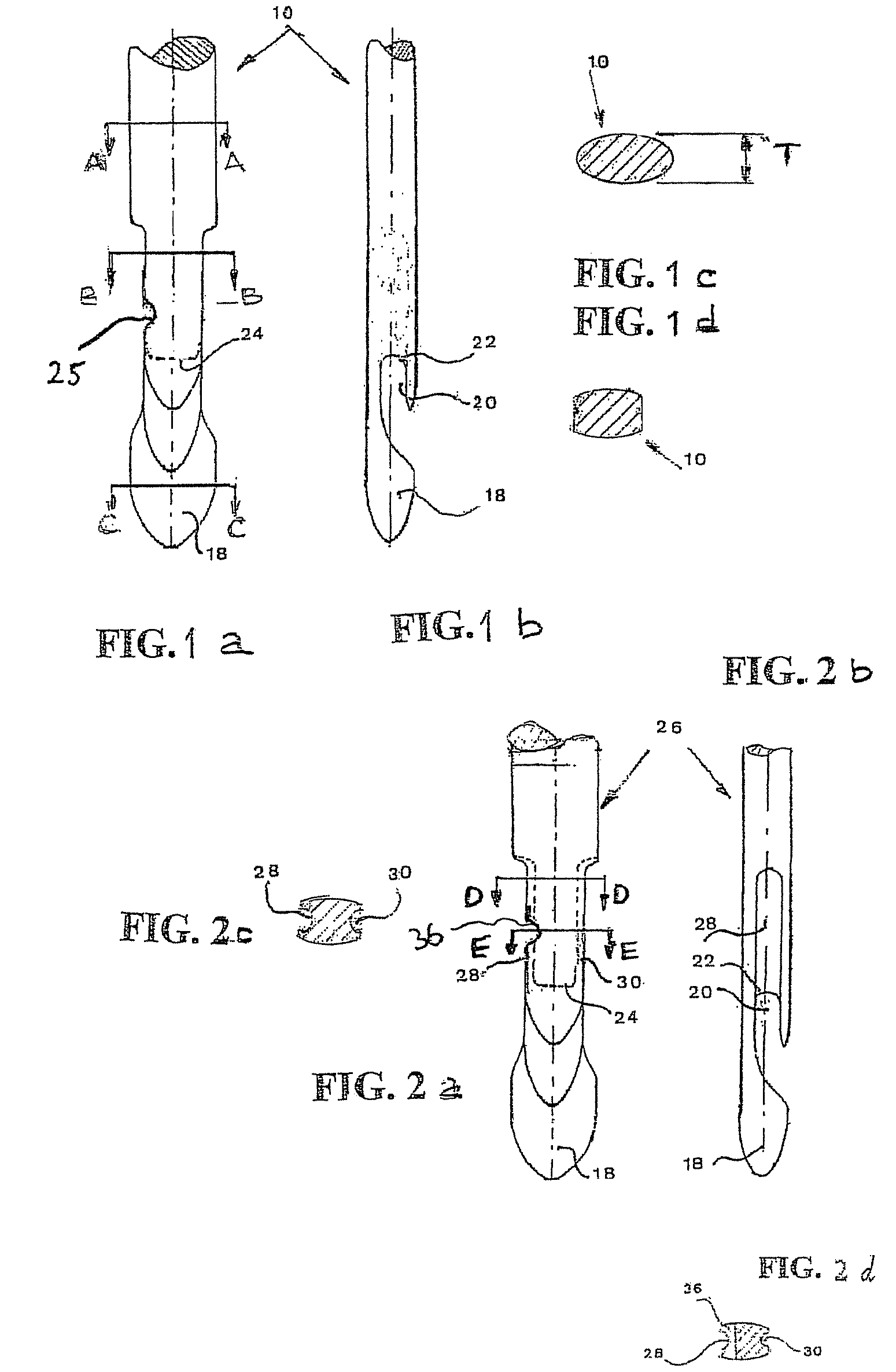 Needle for machine stitching with a composite thread