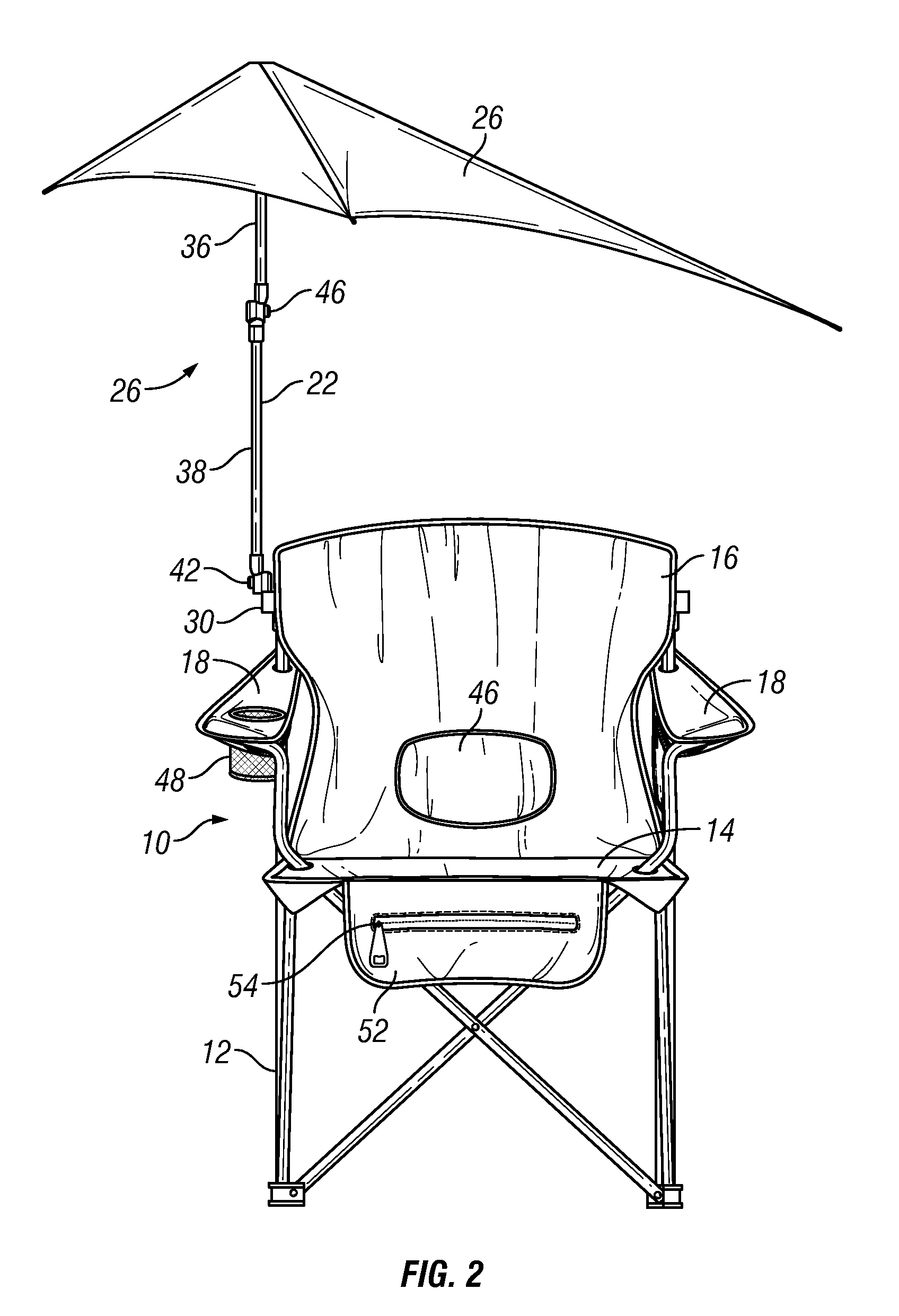 Folding canopy chair