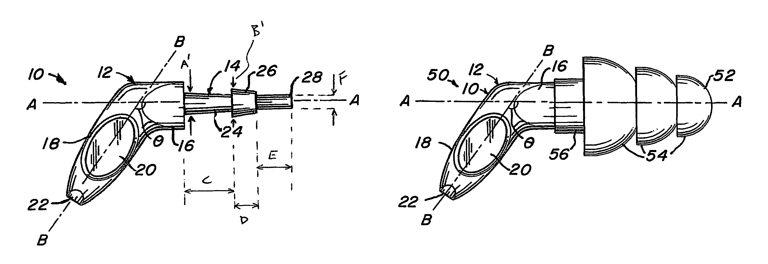 Earplug with articulating stem and locking features