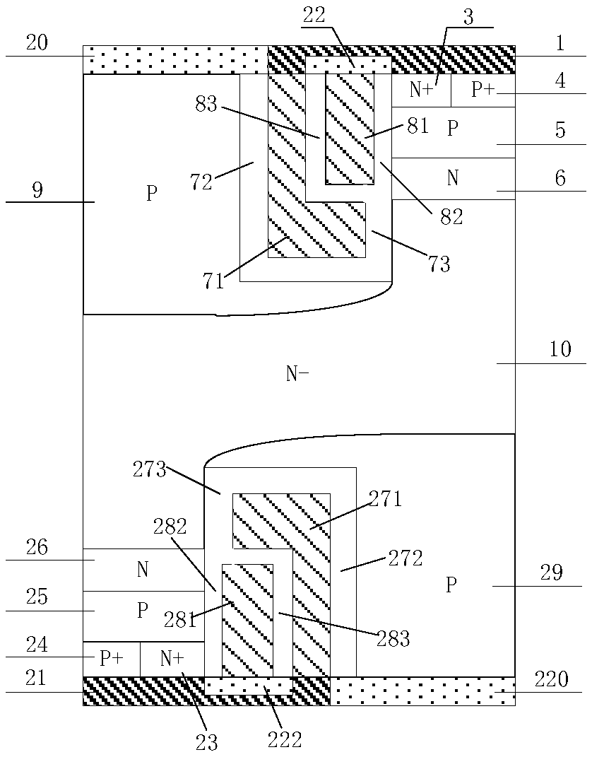 Bidirectional IGBT and manufacturing method therefor