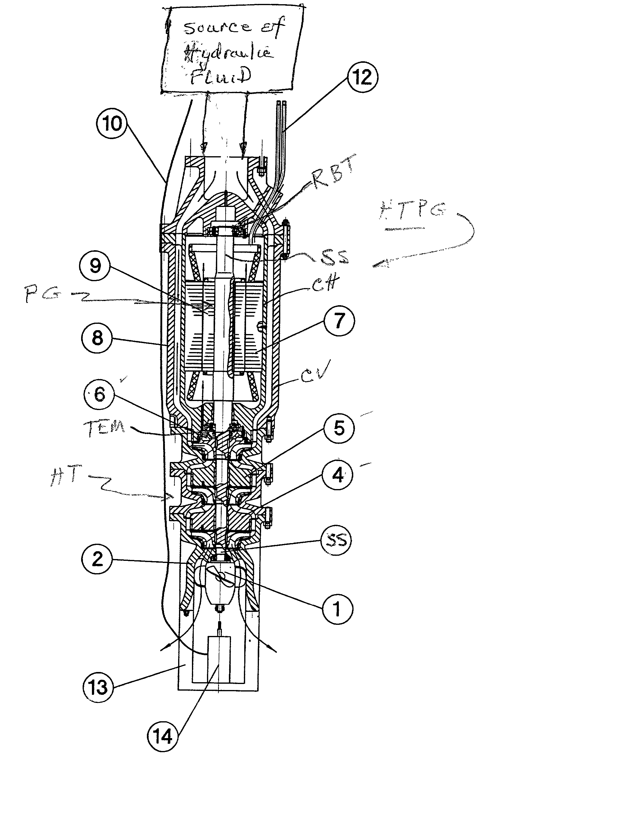 Dual type multiple stage, hydraulic turbine power generator including reaction type turbine with adjustable blades