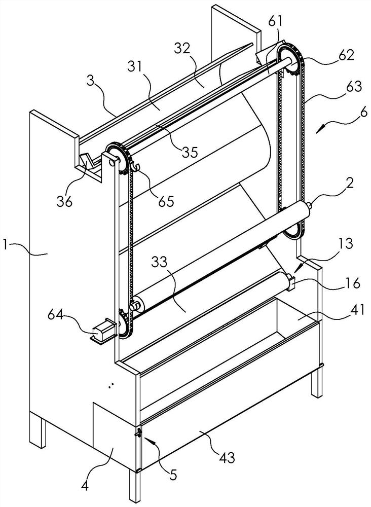 A feeding device for cloth inspection machine