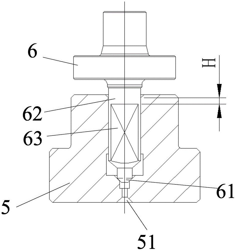 Common-rail pipe pressure-limiting valve matching element pressure-holding stroke detecting device and measuring method