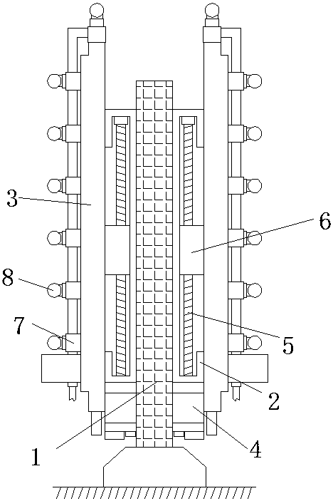 Water spraying dust removal device for green building construction