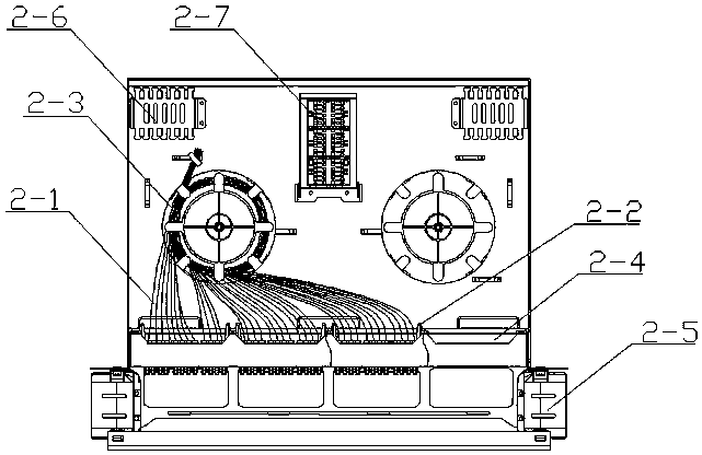 7U modularized wiring unit for 19-inch equipment cabinet