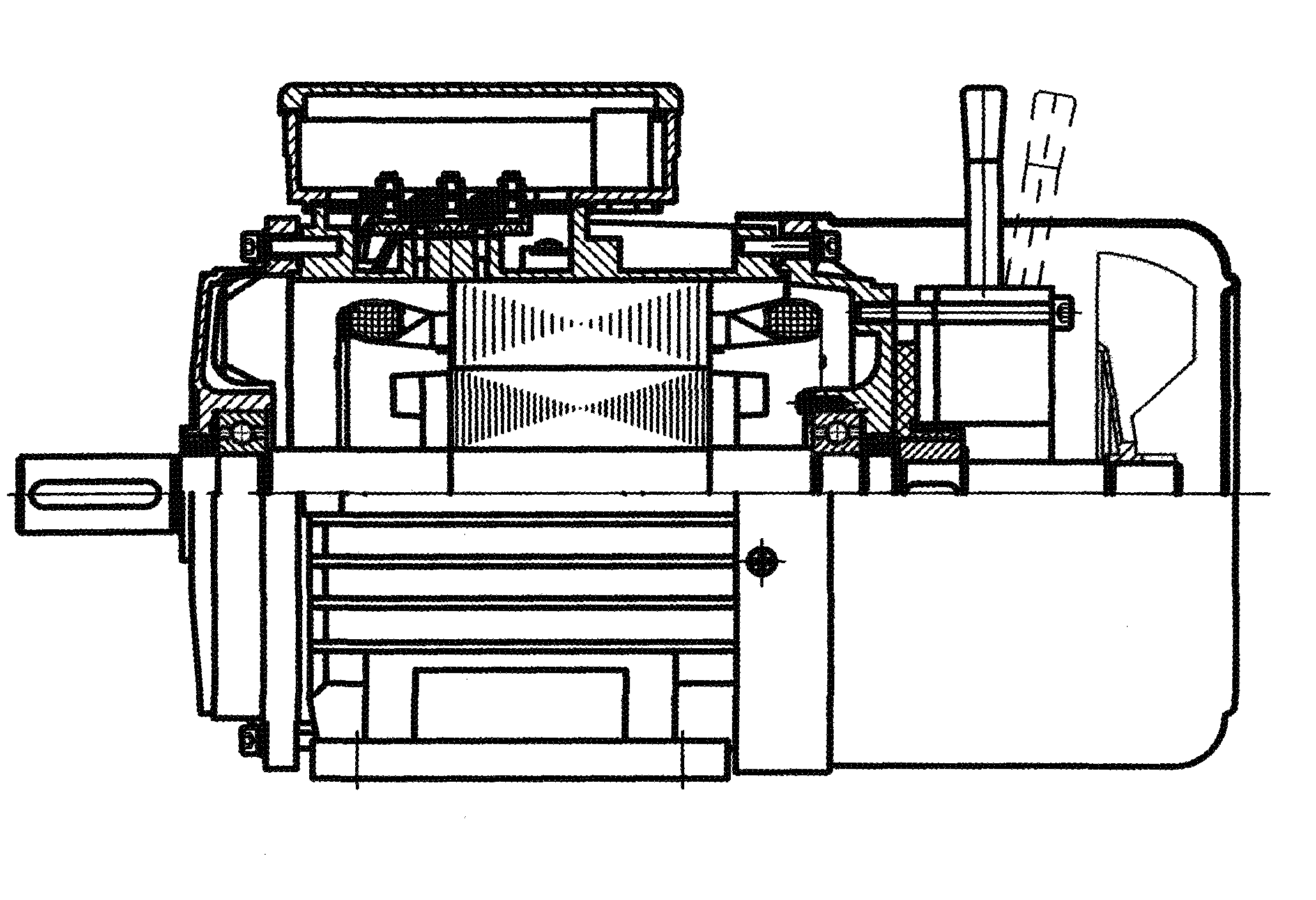 Three-phase squirrel-cage AC (alternating current) asynchronous brake motor with high start moment