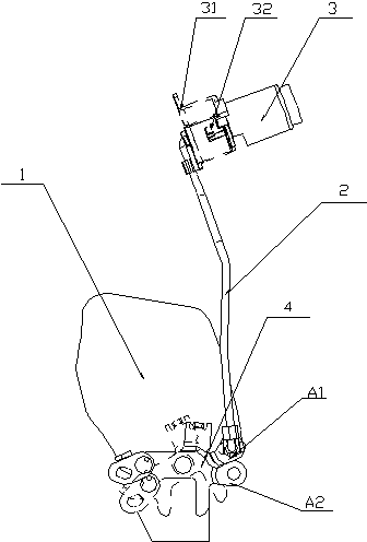 Anti-theft structure of automobile door lock