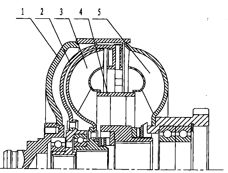 Hydraulic torque converter for low-speed diesel engine