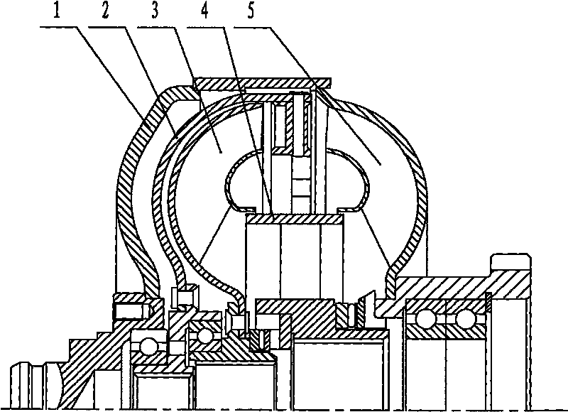 Hydraulic torque converter for low-speed diesel engine