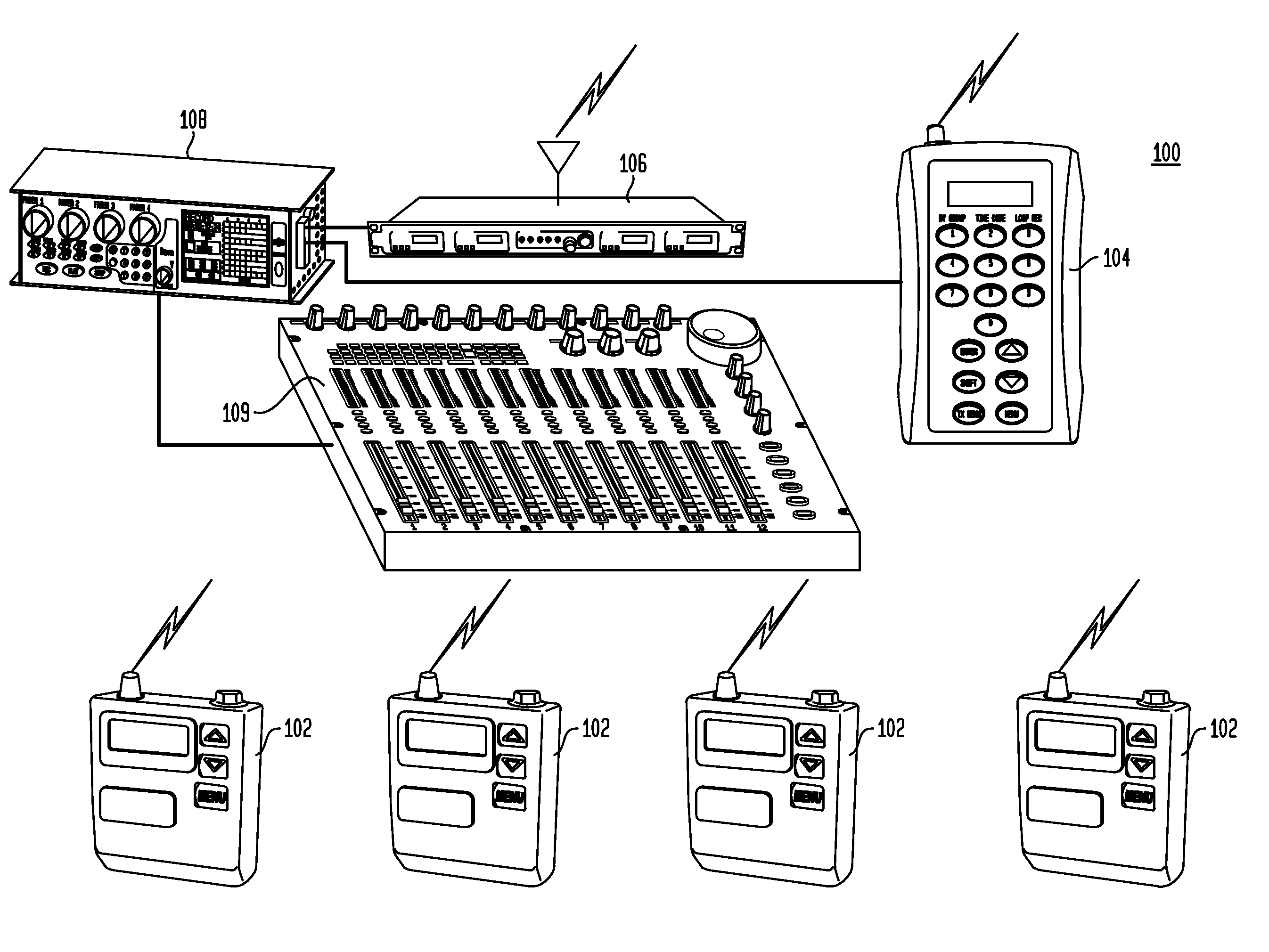 Systems and methods for remotely controlling local audio devices in a virtual wireless multitrack recording system