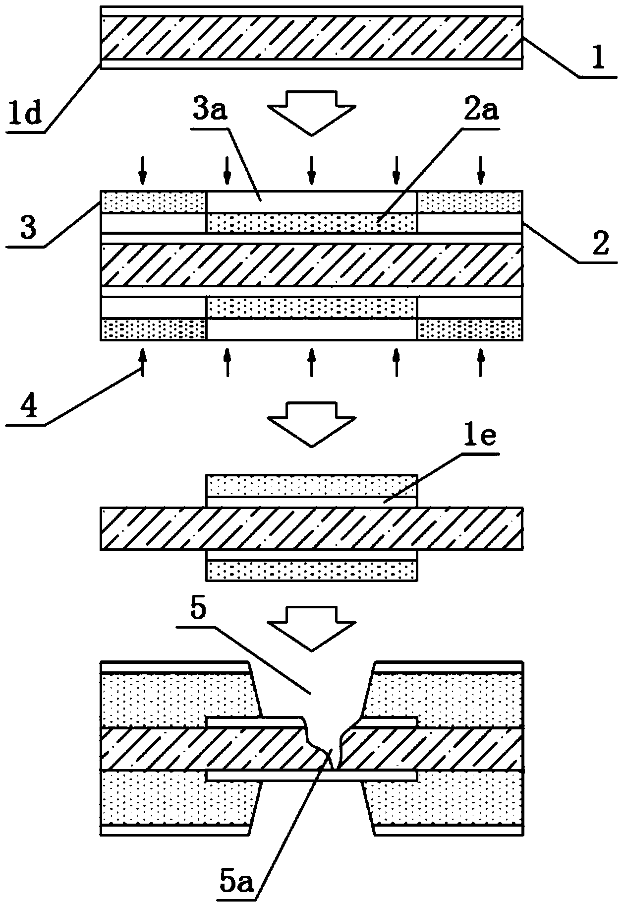 Laser drilling plate machining method adopting secondary outer-layer core material for reducing copper