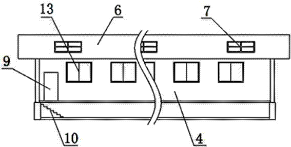 Animal house with power energy consumption, ventilation and good lighting