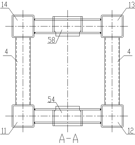 Reinforcing method for touched nodes of existing beam and lacing bar type lattice steel column