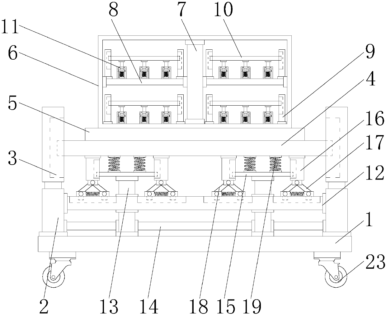 Anti-collision transfer box for ceramic tiles