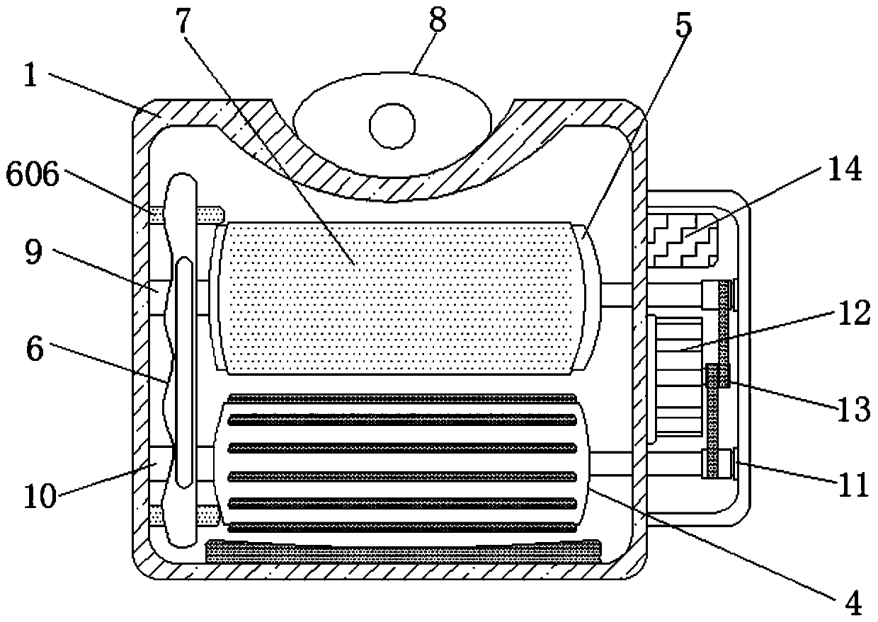 A cleaning device for stickers on car glass processed in multiple steps