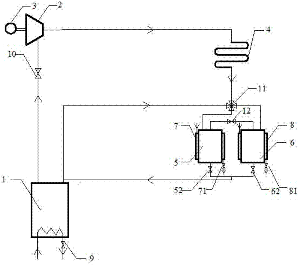 Non-pump type organic Rankine cycle method and device for power generation