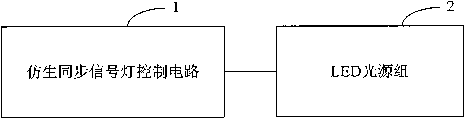 Bionic synchronous signal lamp and control circuit thereof