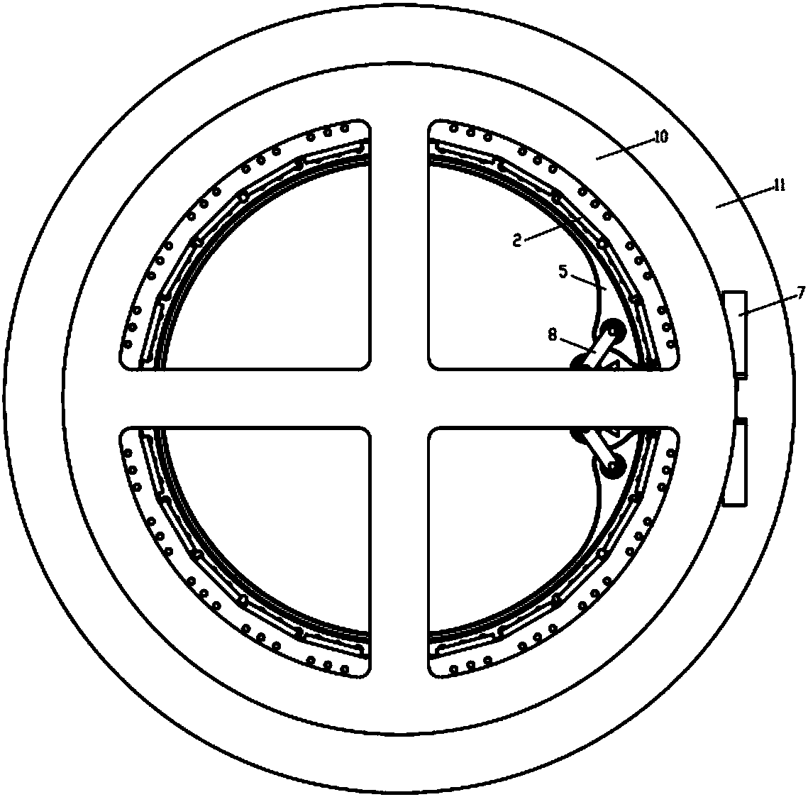 Hook type connecting and unlocking device