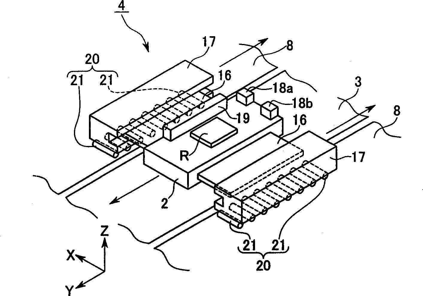 Substrate, stage device, method of driving stage, exposure system and exposure method