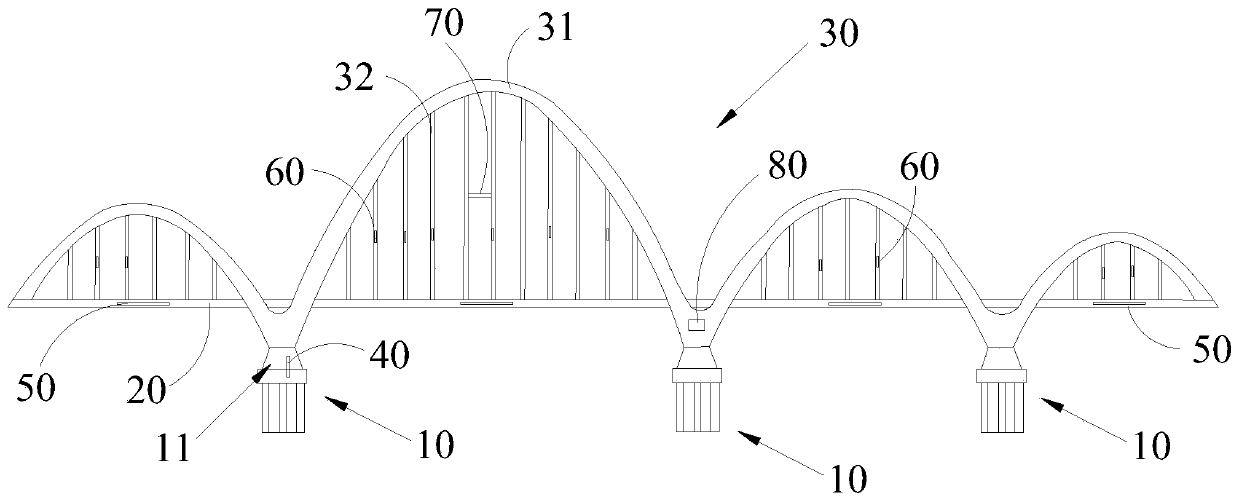 Fiber bragg grating based bridge safety monitoring structure