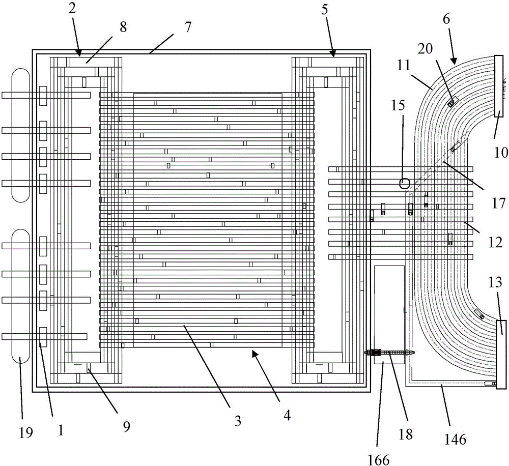 Loading and unloading system for distribution center type automated container terminal