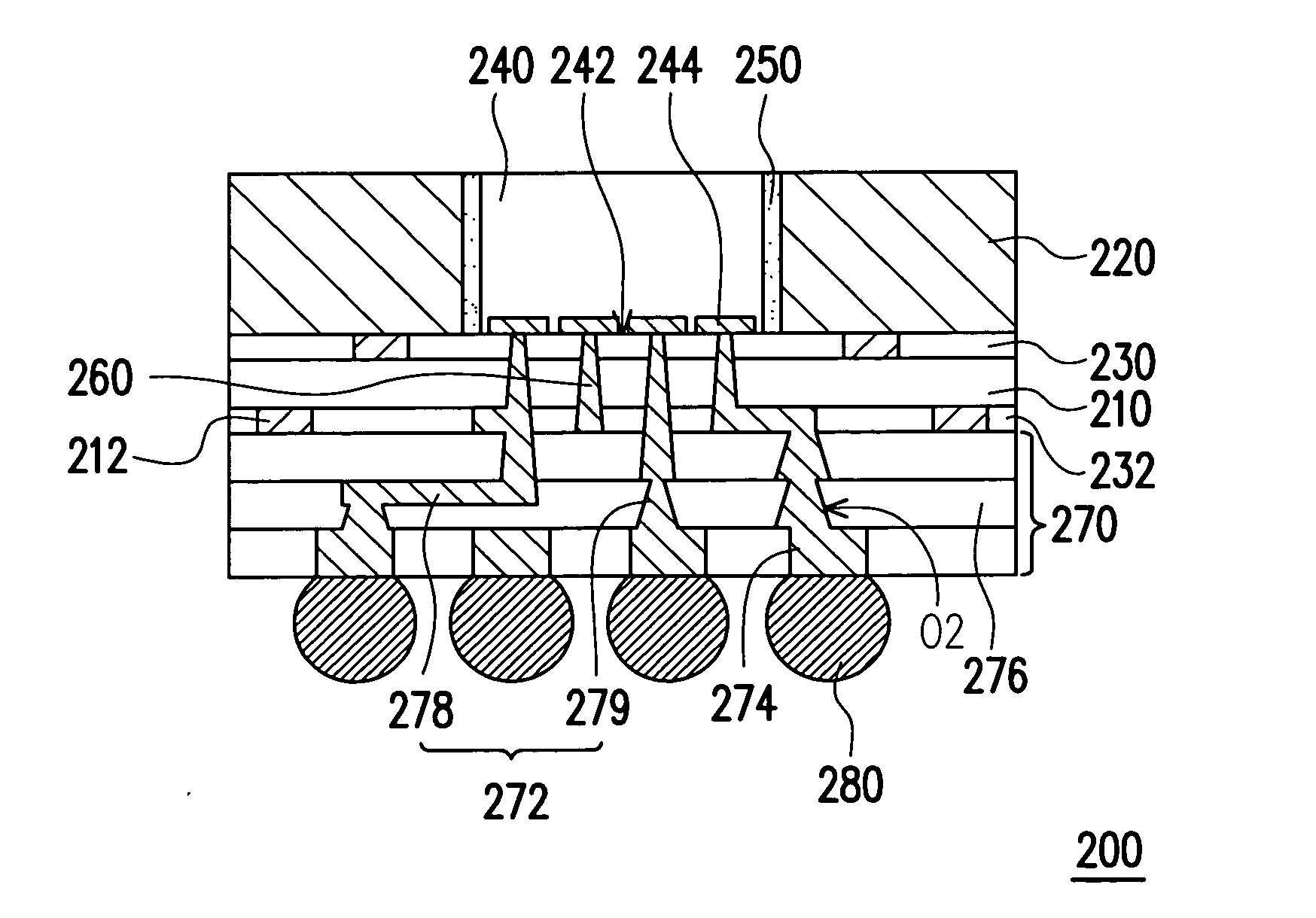 Process for fabricating chip embedded package structure