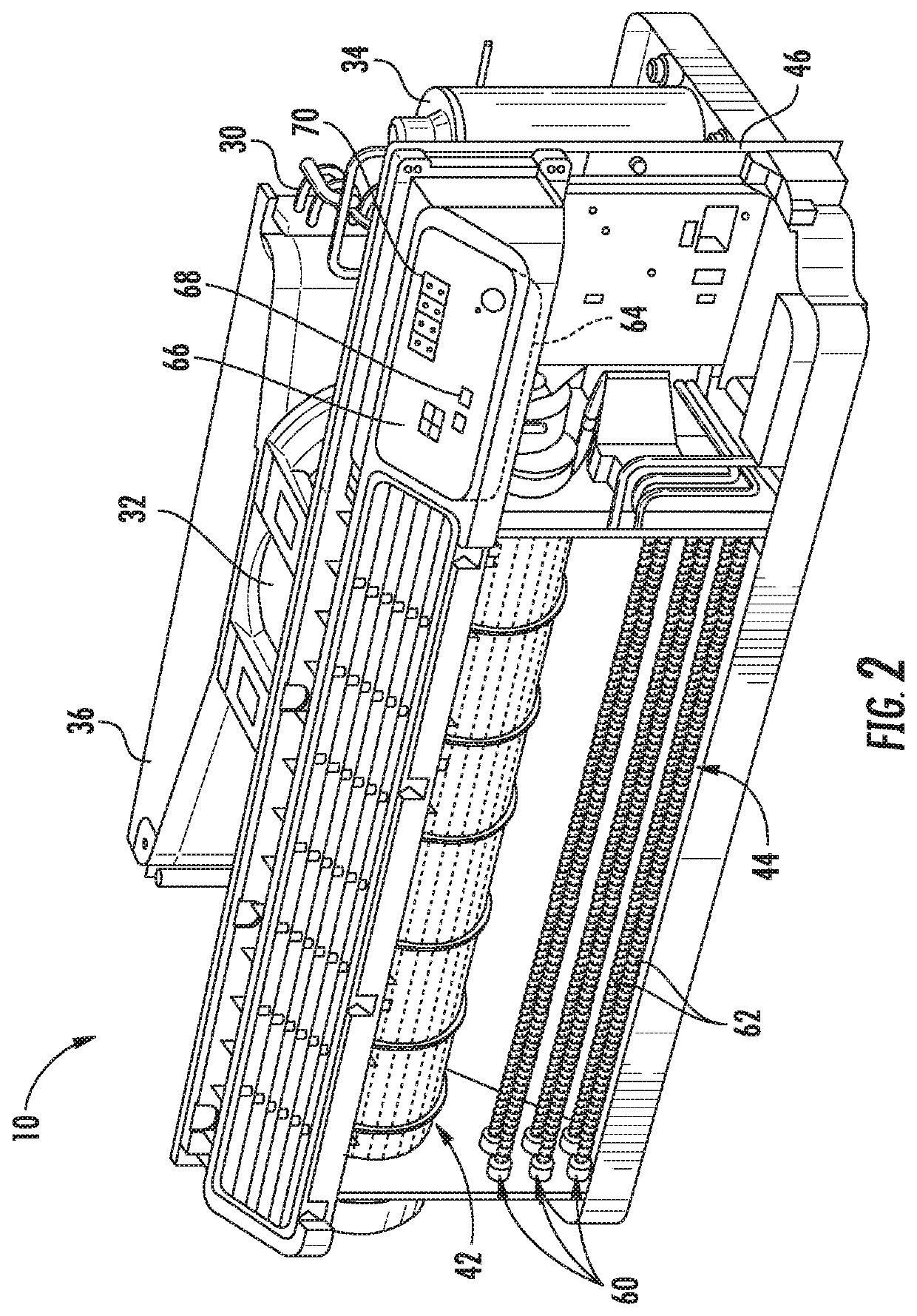 Fan assembly for a packaged terminal air conditioner unit