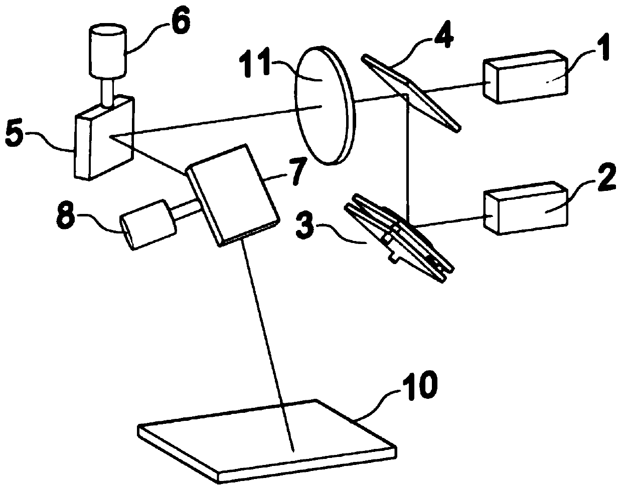 Double-beam laser processing optical system