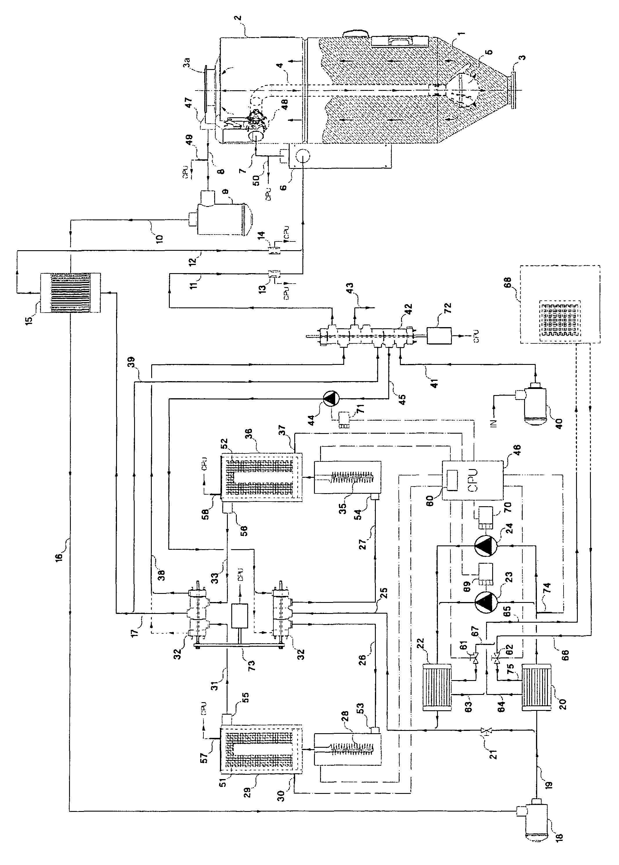 Variable flow rate dehumidification plant and process for granular materials