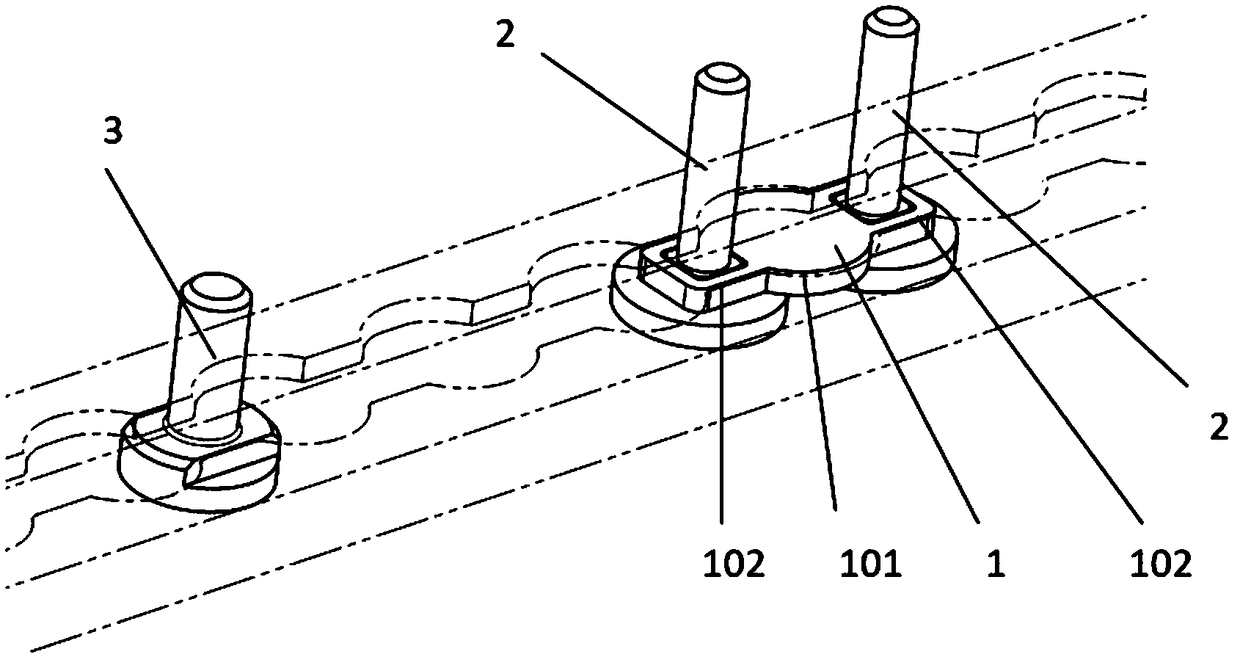 Engine room test equipment rack fixing adapter structure