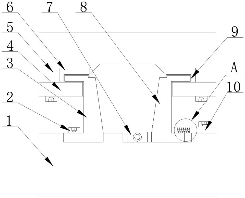 Fluorine-containing plastic-coated guide rail mechanism