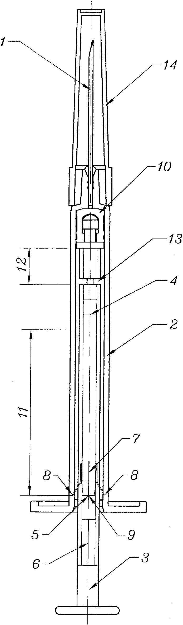 Disposable self-destroyable syringe