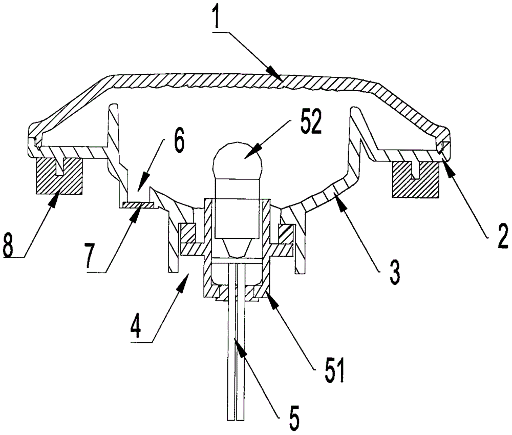 Highly-sealed automobile end-outline marker lamp