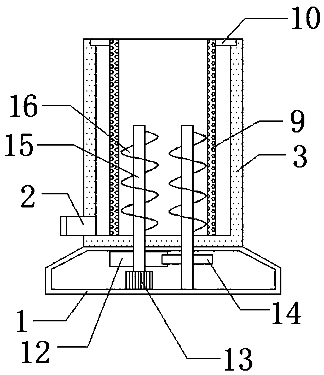 Juice squeezing device for agricultural product processing