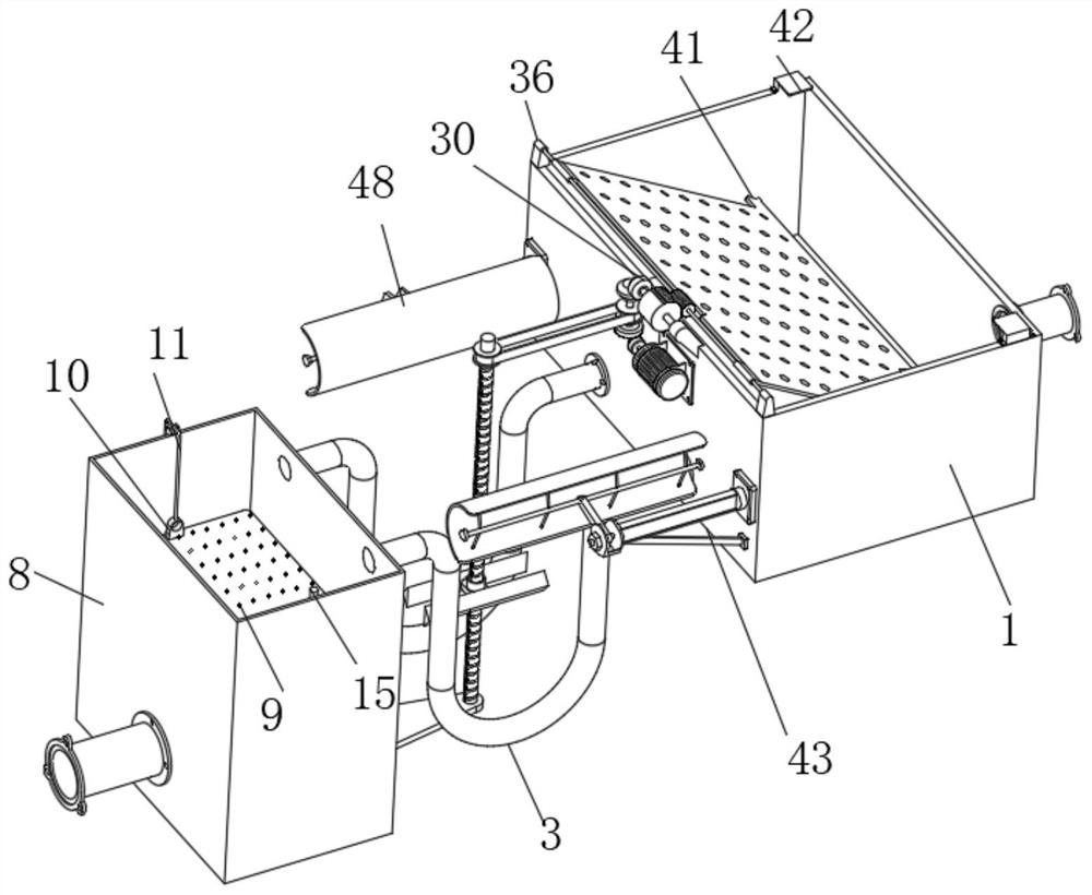 Papermaking wastewater treatment device capable of improving paper pulp recovery rate