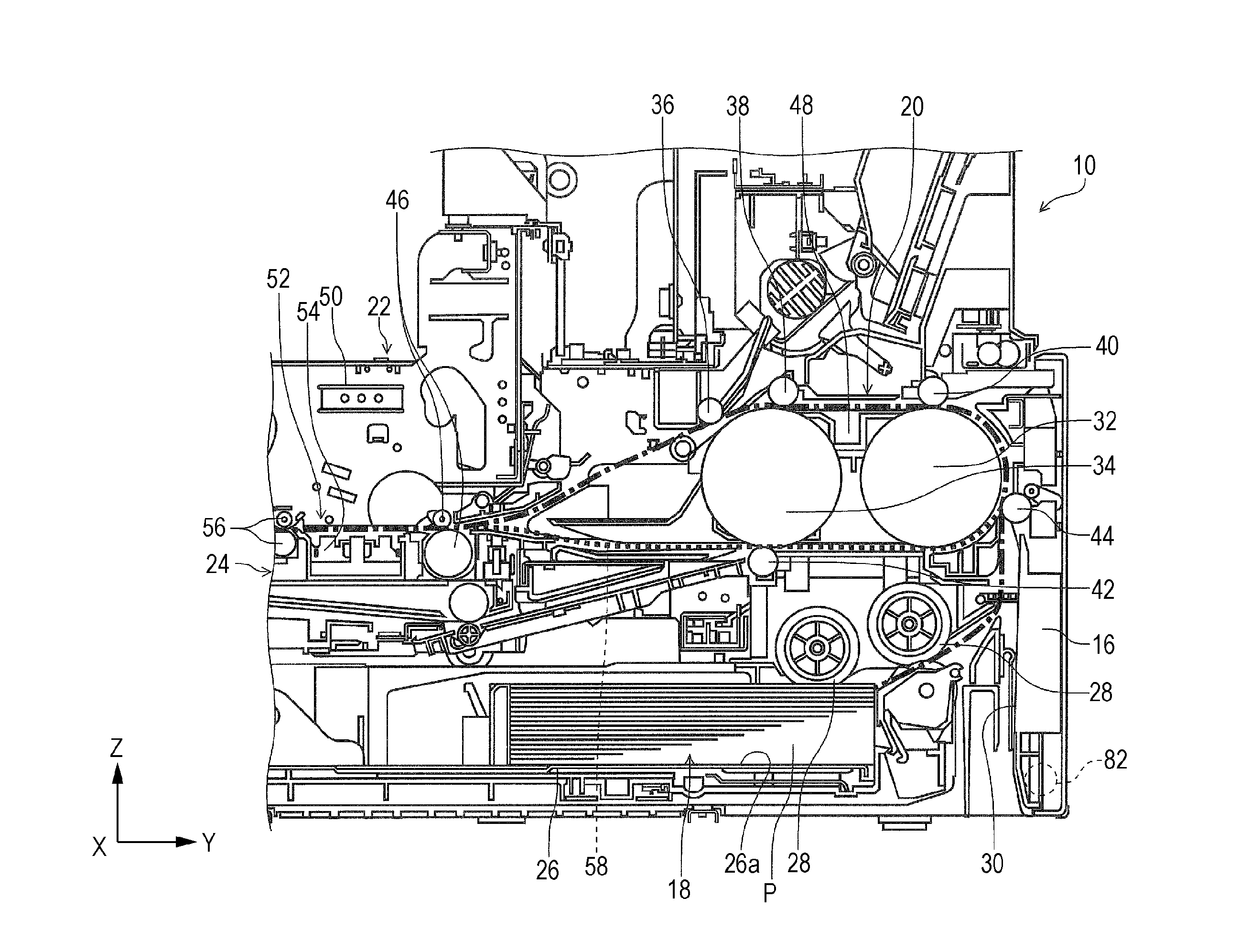 Medium transport device and recording device