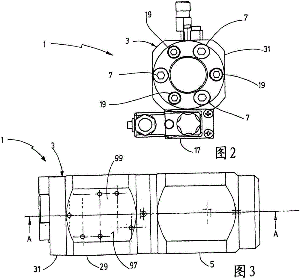 Valve device for controlling media flows of any type