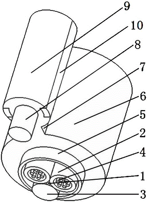 Communication optical cable with marking strips